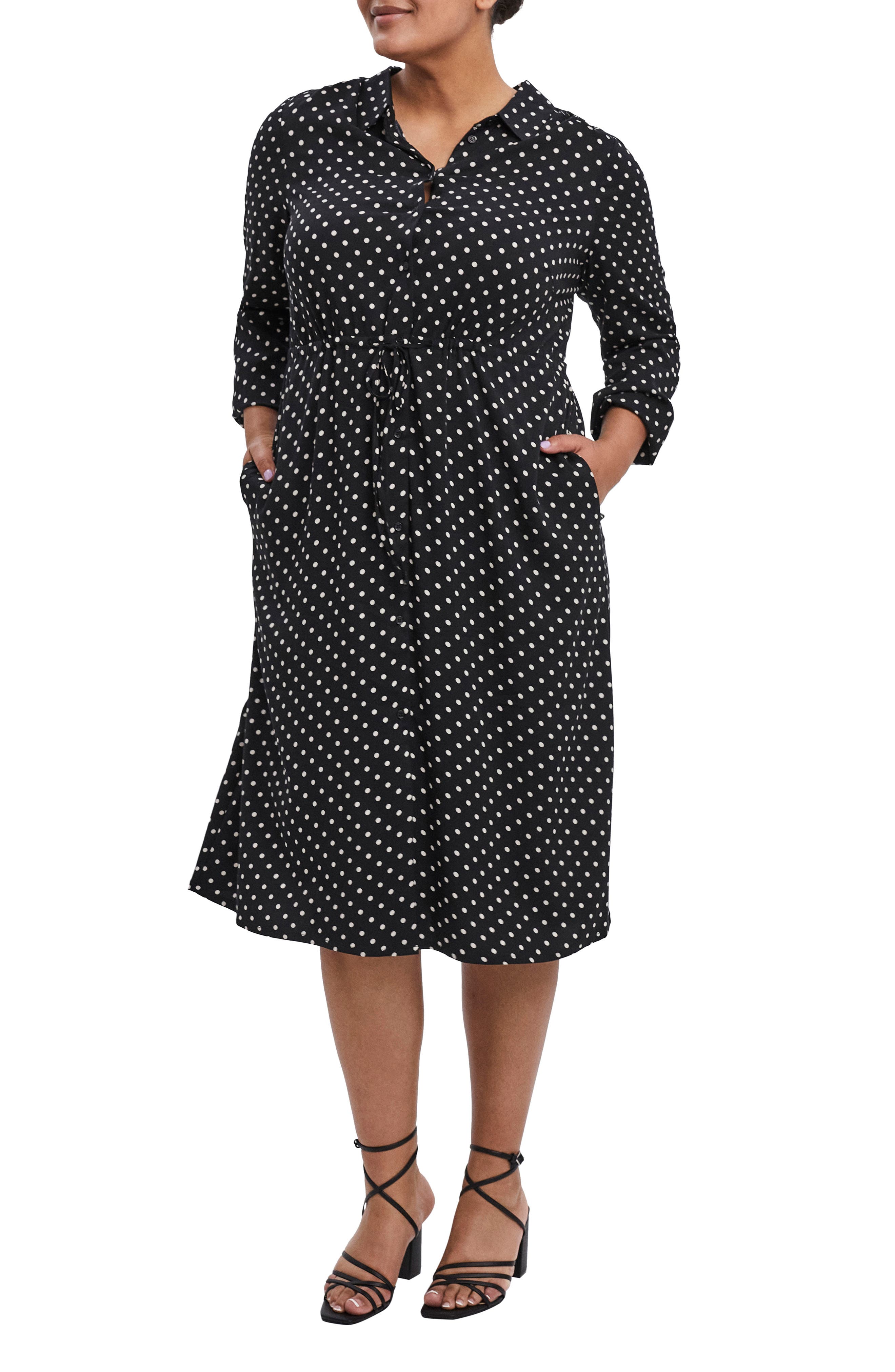 Women's Office Work Wrap Dress Knit Career Long Sleeves Black Plus Size 16W Women's Office Work Wrap Dress Knit Career Long Sleeves Black Plus Size 16W